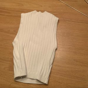 american apparel white knit tank